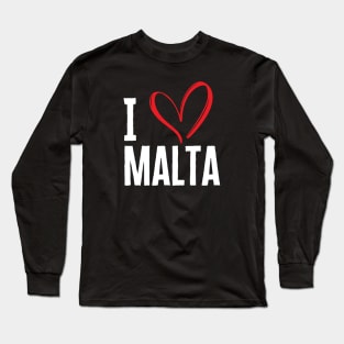 I Love Malta Long Sleeve T-Shirt